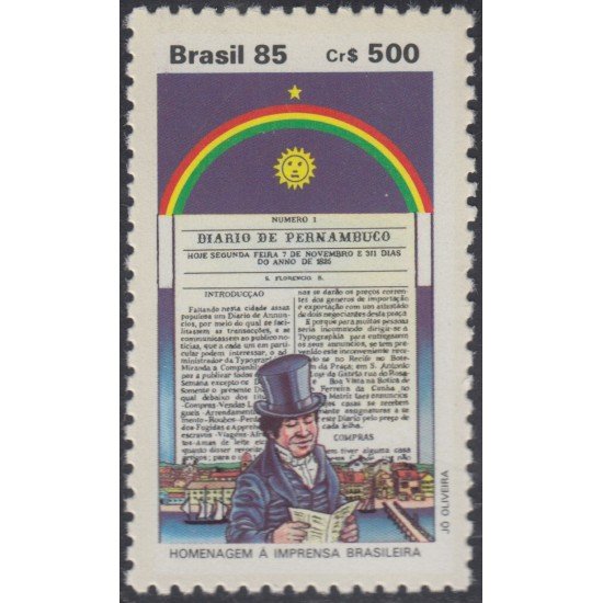 Brasil Brazil 1774 1985 Prensa Brasileña Diario de Pernambuco MNH