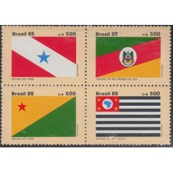 Brasil Brazil 1778/81 1985 Banderas de los Estados de Brasil MNH Brasil Brazil 1778/81 1985 Banderas de los Estados de Brasil MNH