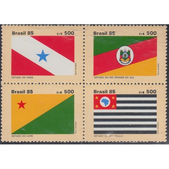 Brasil Brazil 1778/81 1985 Banderas de los Estados de Brasil MNH