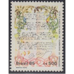 Brasil Brazil 1786 1985 Poeta Da Costa y Silva MNH Brasil Brazil 1786 1985 Poeta Da Costa y Silva MNH