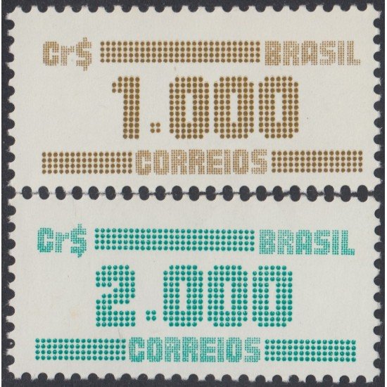 Brasil Brazil 1787/88 1986 Número remontado por la computadora MNH