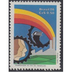 Brasil Brazil 1791 1986 Homenaje al Día del Trabajo MNH Brasil Brazil 1791 1986 Homenaje al Día del Trabajo MNH