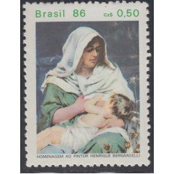 Brasil Brazil 1792 1986 Homenaje al pintor Henrique Bernardelli MNH Brasil Brazil 1792 1986 Homenaje al pintor Henrique Bernardelli MNH