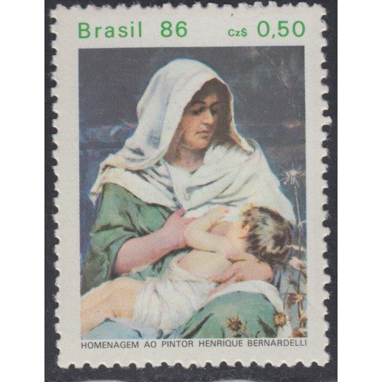 Brasil Brazil 1792 1986 Homenaje al pintor Henrique Bernardelli MNH Brasil Brazil 1792 1986 Homenaje al pintor Henrique Bernardelli MNH