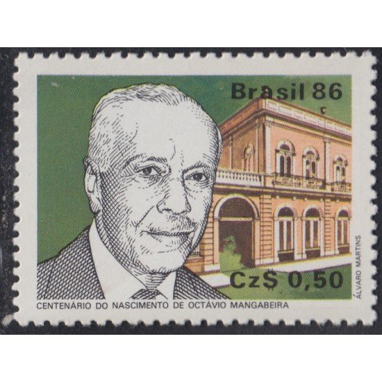 Brasil Brazil 1800 1986 Octavio Mangabeira MNH Brasil Brazil 1800 1986 Octavio Mangabeira MNH