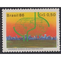 Brasil Brazil 1801 1986 Congreso Mundial de Gastroentorología MNH Brasil Brazil 1801 1986 Congreso Mundial de Gastroentorología MNH