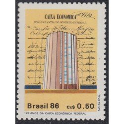 Brasil Brazil 1810 1986 125 Años de la caja económica Federal MNH Brasil Brazil 1810 1986 125 Años de la caja económica Federal MNH