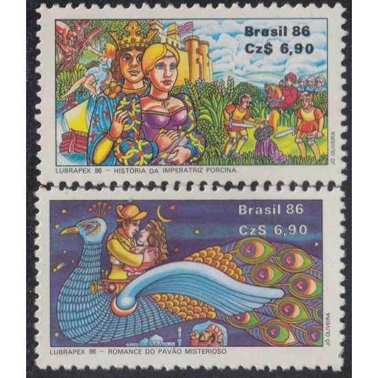 Brasil Brazil 1815/16 1986 Lubrapex Historias tradicionales MNH Brasil Brazil 1815/16 1986 Lubrapex Historias tradicionales MNH
