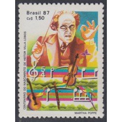 Brasil Brazil 1828 1987 Compositor Héctor Villalobos MNH Brasil Brazil 1828 1987 Compositor Héctor Villalobos MNH