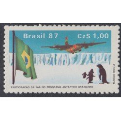 Brasil Brazil 1829 1987 Fuerzas aéreas en programa antártico brasileño MNH Brasil Brazil 1829 1987 Fuerzas aéreas en programa antártico brasileño MNH