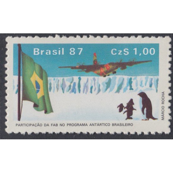 Brasil Brazil 1829 1987 Fuerzas aéreas en programa antártico brasileño MNH Brasil Brazil 1829 1987 Fuerzas aéreas en programa antártico brasileño MNH