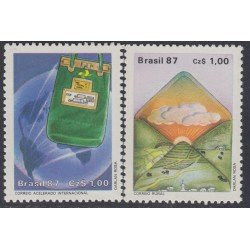 Brasil Brazil 1830/31 1987 Servicios postales especiales MNH Brasil Brazil 1830/31 1987 Servicios postales especiales MNH