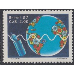 Brasil Brazil 1832 1987 Exposición Telecom 87 MNH Brasil Brazil 1832 1987 Exposición Telecom 87 MNH