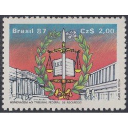 Brasil Brazil 1837 1987 40 Años del Tribunal de Apelación MNH Brasil Brazil 1837 1987 40 Años del Tribunal de Apelación MNH