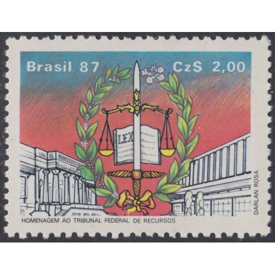 Brasil Brazil 1837 1987 40 Años del Tribunal de Apelación MNH Brasil Brazil 1837 1987 40 Años del Tribunal de Apelación MNH