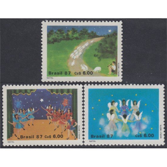 Brasil Brazil 1857/59 1987 Día Nacional de Acción de Gracias MNH Brasil Brazil 1857/59 1987 Día Nacional de Acción de Gracias MNH