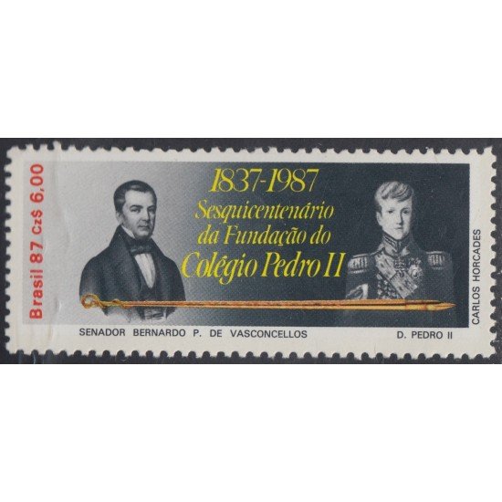 Brasil Brazil 1860 1987 Senador Bernardo P. de Vasconcelos D. Pedro II MNH Brasil Brazil 1860 1987 Senador Bernardo P. de Vasconcelos D. Pedro II MNH