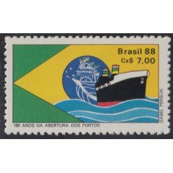 Brasil Brazil 1866 1988 180 Años de apertura de los puertos de Brasileños MNH Brasil Brazil 1866 1988 180 Años de apertura de los puertos de Brasileños MNH