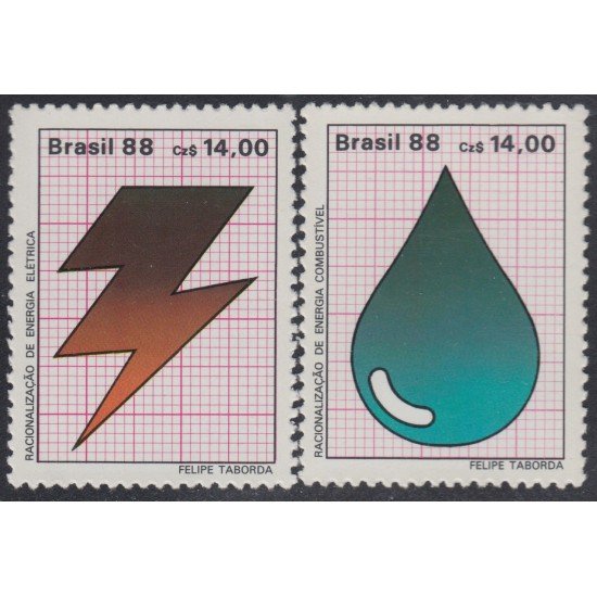 Brasil Brazil 1867/68 1988 Racionalización de la energía MNH Brasil Brazil 1867/68 1988 Racionalización de la energía MNH