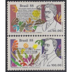 Brasil Brazil 1888/89 1988 Literatura Brasileña Día del libro MNH