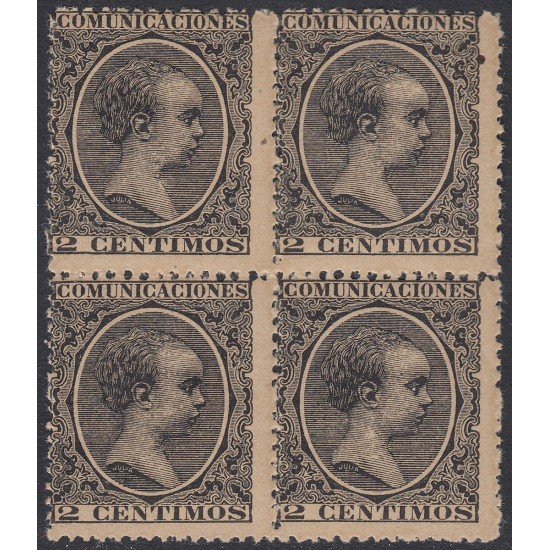 España Spain 214 BL.4 1889/1901 Alfonso XIII MNH