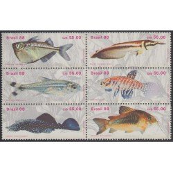 Brasil Brazil 1896/01 1988 Peces Fishes MNH