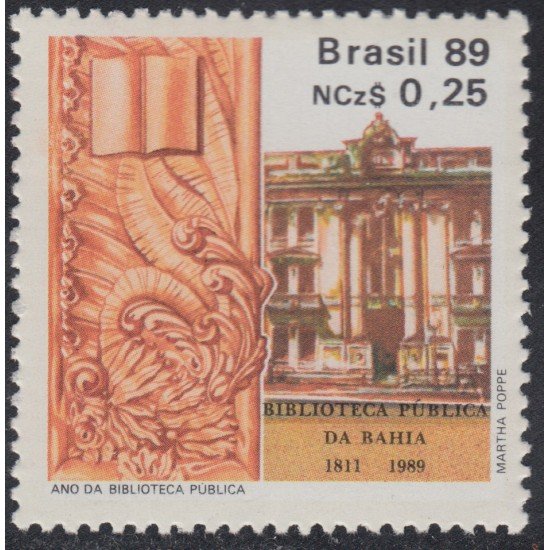 Brasil Brazil 1905 1989 Biblioteca Pública MNH Brasil Brazil 1905 1989 Biblioteca Pública MNH
