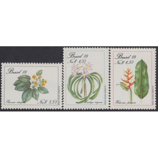 Brasil Brazil 1915/17 1989 Flores Brasileñas Flowers MNH Brasil Brazil 1915/17 1989 Flores Brasileñas Flowers MNH