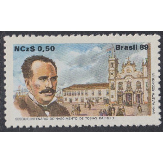 Brasil Brazil 1918 1989 150 Años del nacimiento de Tobias Barreto MNH Brasil Brazil 1918 1989 150 Años del nacimiento de Tobias Barreto MNH