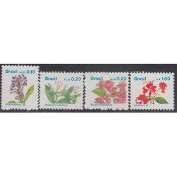 Brasil Brazil 1921/24 1989 Serie Antigua Flor Brasileña Flowers MNH