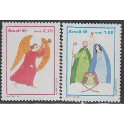 Brasil Brazil 1939/40 1989 Navidad Chritsmas MNH Brasil Brazil 1939/40 1989 Navidad Chritsmas MNH