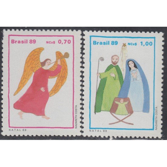 Brasil Brazil 1939/40 1989 Navidad Chritsmas MNH Brasil Brazil 1939/40 1989 Navidad Chritsmas MNH