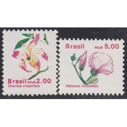 Brasil Brazil 1945/46 1989 Serie Antigua Flores Flowers MNH Brasil Brazil 1945/46 1989 Serie Antigua Flores Flowers MNH