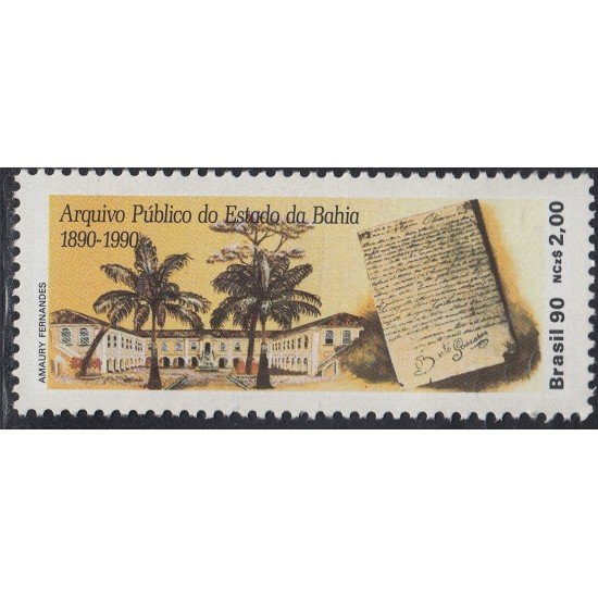 Brasil Brazil 1947 1990 100 años de archivos públicos del Estado de Bahía MNH Brasil Brazil 1947 1990 100 años de archivos públicos del Estado de Bahía MNH