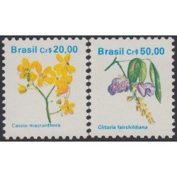 Brasil Brazil 1963/64 1990 Serie Antigua Flor Brasileña Flowers MNH Brasil Brazil 1963/64 1990 Serie Antigua Flor Brasileña Flowers MNH