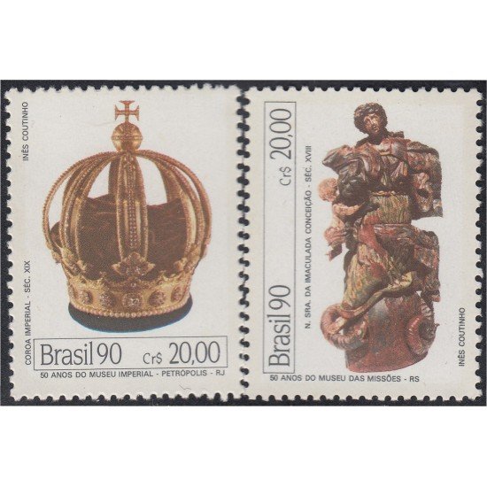 Brasil Brazil 1965/66 1990 Museos imperial de Petrópolis y Misiones MNH