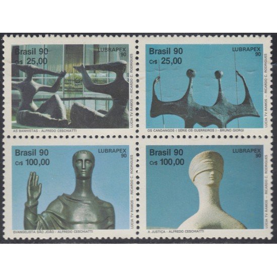 Brasil Brazil 1981/84 1990 Lubrapex 90 Esculturas MNH Brasil Brazil 1981/84 1990 Lubrapex 90 Esculturas MNH