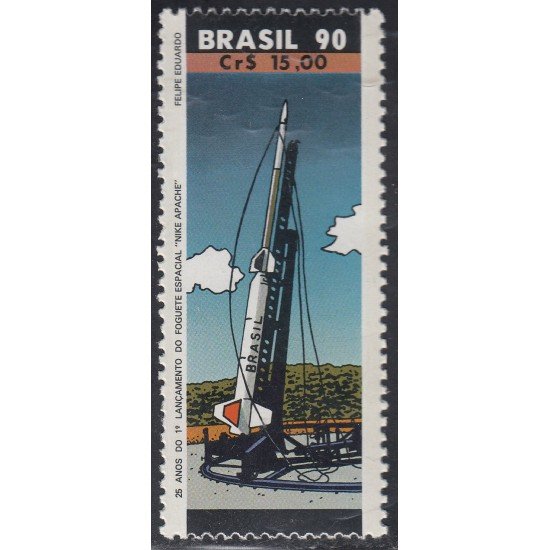 Brasil Brazil 1998 1990 Lanzamiento el cohete espacial Nike Apache MNH Brasil Brazil 1998 1990 Lanzamiento el cohete espacial Nike Apache MNH