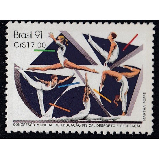 Brasil Brazil 2000 1991 Congreso Mundial de Edu. Física deporte y Recreación MNH Brasil Brazil 2000 1991 Congreso Mundial de Edu. Física deporte y Recreación MNH