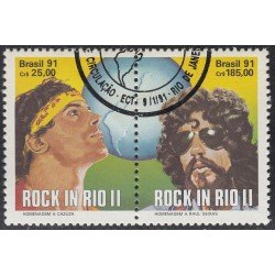 Brasil Brazil 2001/02 1991 Rock y Río Retratos de Cazuza Y Raul Xeixas Usado Brasil Brazil 2001/02 1991 Rock y Río Retratos de Cazuza Y Raul Xeixas Usado