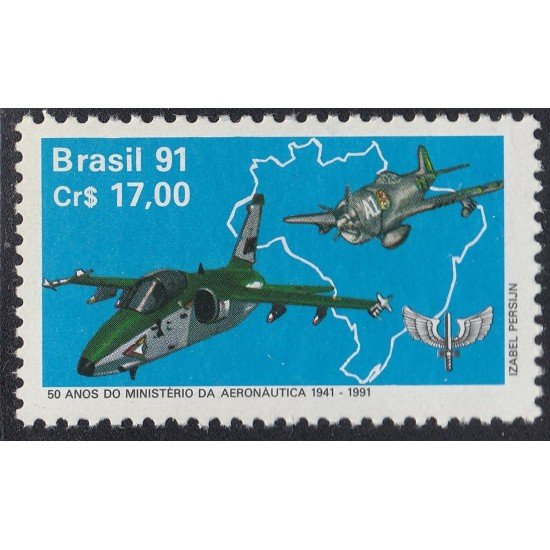 Brasil Brazil 2003 1991 50 Años del Ministerio de Aeronáutica MNH Brasil Brazil 2003 1991 50 Años del Ministerio de Aeronáutica MNH