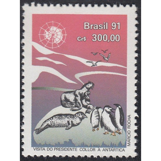 Brasil Brazil 2007 1991 Antártica Pinguinos Focas MNH Brasil Brazil 2007 1991 Antártica Pinguinos Focas MNH