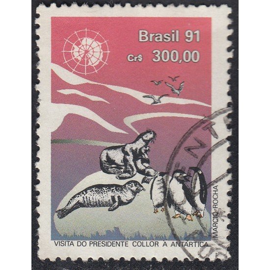 Brasil Brazil 2007 1991 Antártica Pinguinos Focas Usado Brasil Brazil 2007 1991 Antártica Pinguinos Focas Usado