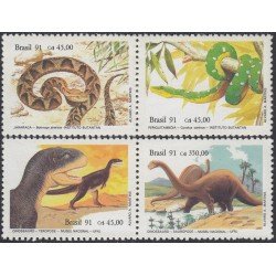 Brasil Brazil 2019/22 1991 Reptiles y Dinosaurios MNH Brasil Brazil 2019/22 1991 Reptiles y Dinosaurios MNH