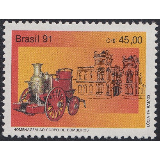Brasil Brazil 2026 1991 Homenaje al cuerpo de Bomberos MNH Brasil Brazil 2026 1991 Homenaje al cuerpo de Bomberos MNH