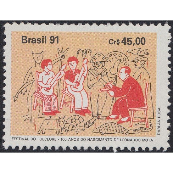Brasil Brazil 2030 1991 Festival de folclore Leonardo Mota MNH Brasil Brazil 2030 1991 Festival de folclore Leonardo Mota MNH