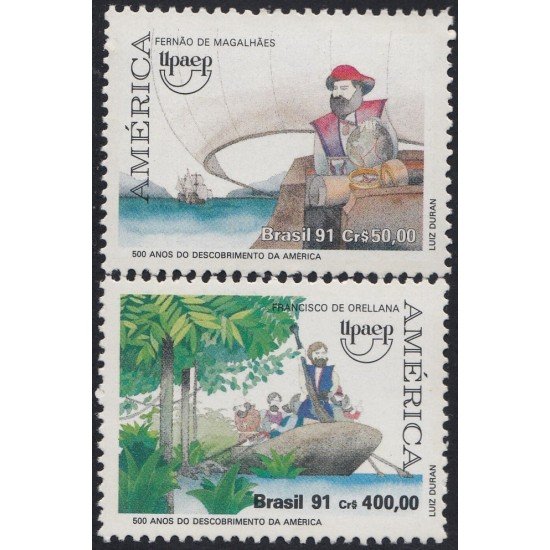 Brasil Brazil 2038/39 1991 Serie América Upae MNH Brasil Brazil 2038/39 1991 Serie América Upae MNH