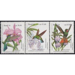 Brasil Brazil 2040/42 1991 Brapex 91 Flores Flowers Orquídeas MNH Brasil Brazil 2040/42 1991 Brapex 91 Flores Flowers Orquídeas MNH