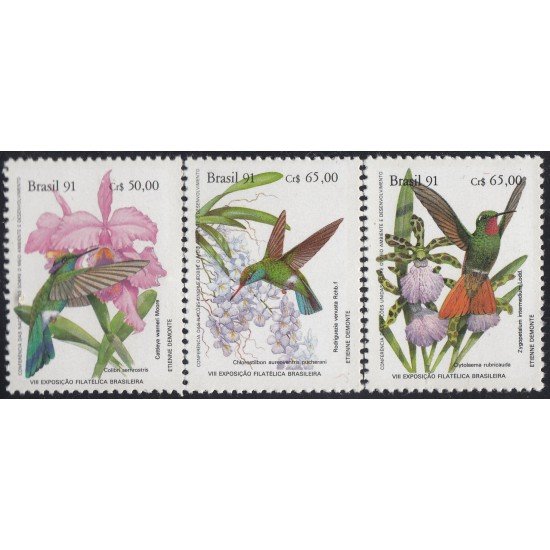 Brasil Brazil 2040/42 1991 Brapex 91 Flores Flowers Orquídeas MNH Brasil Brazil 2040/42 1991 Brapex 91 Flores Flowers Orquídeas MNH