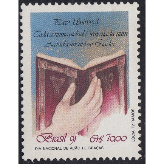 Brasil Brazil 2048 1991 Día Nacional de Acción de Gracias MNH Brasil Brazil 2048 1991 Día Nacional de Acción de Gracias MNH